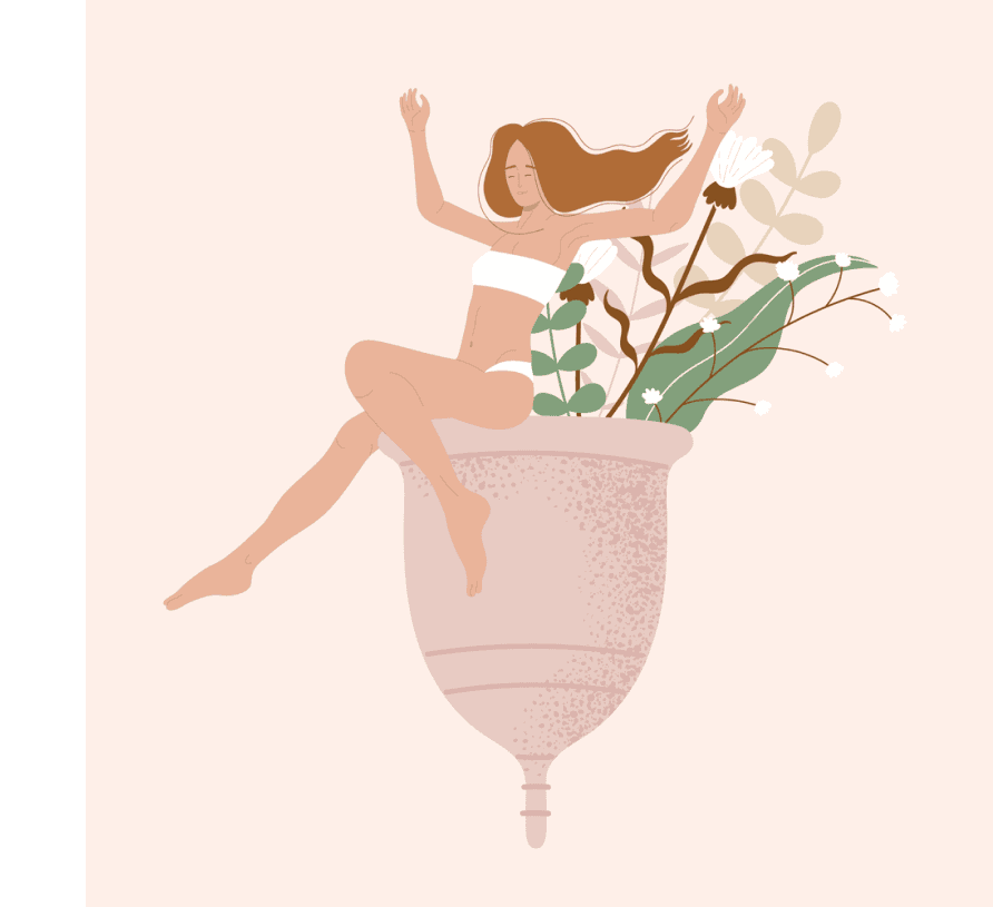 Woman with plants